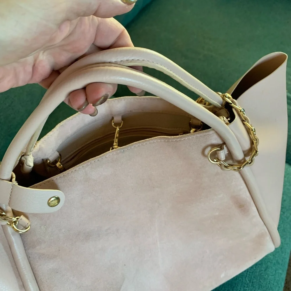 Elegant Pink Diaper Bag with Gold Chain by Rachel Parcell’s “itzy ritzy”